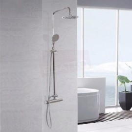 REGADERA EXTERIOR COLUMNA DUCHA TELÉFONO MANO REDONDO CROMO RERC