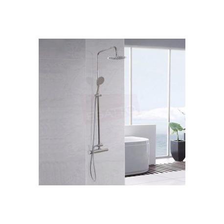 REGADERA EXTERIOR COLUMNA DUCHA TELÉFONO MANO REDONDO CROMO RERC