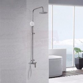 REGADERA EXTERIOR COLUMNA DUCHA TELÉFONO MANO REDONDO SATIN RERS