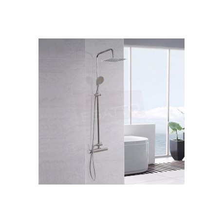 REGADERA EXTERIOR COLUMNA DUCHA TELÉFONO MANO CUADRADO CROMO RECC