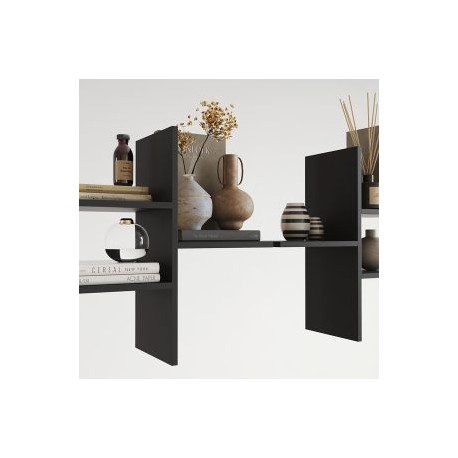 Repisas Free organizadoras negras diseño italiano madera melamina 2 pcs 60 x 60 cms c/u