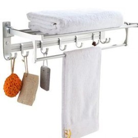 Repisa toallero hotelero rack parrilla aluminio pleglable AC-010