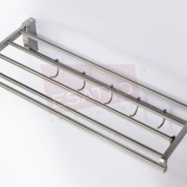 Repisa toallero hotelero rack parrilla plegable satinado AC-009