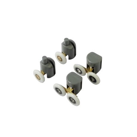 Set de 4 carretillas rodamientos dobles y sencillos para cancel HE-013