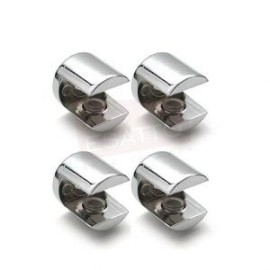 Set de 4 soportes de muro para repisa metal cromo con prisionero HE-014