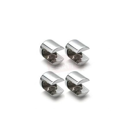 Set de 4 soportes de muro para repisa metal cromo con prisionero HE-014