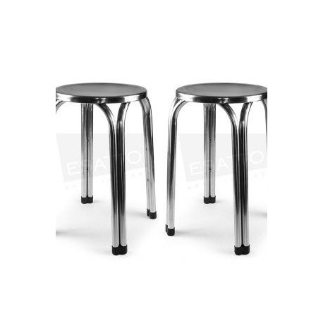 Banco circular acero inoxidable económico AC-043 2-Pack