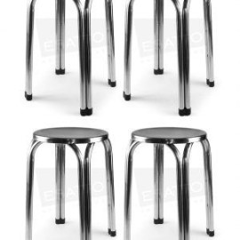 Banco circular acero inoxidable económico AC-043 4-Pack