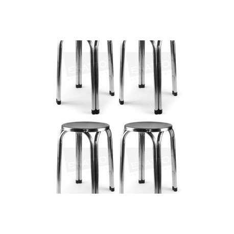 Banco circular acero inoxidable económico AC-043 4-Pack