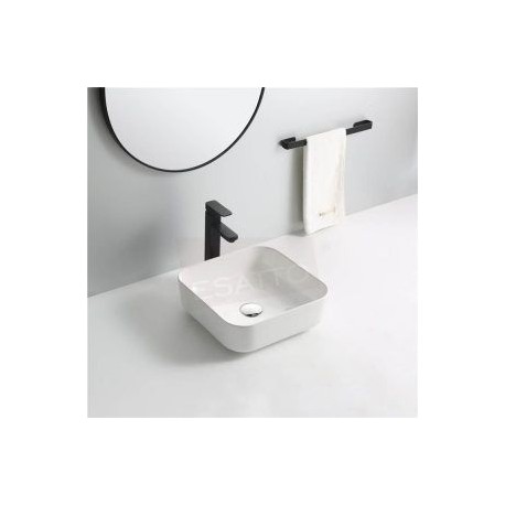 Econokit Bild NC Paquete Lavabo llave negra cuadrada + desagües